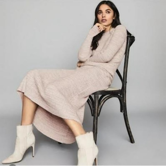 NWT Reiss Suri Wool Blend pink Jumper sweater Large $240 - Picture 3 of 11